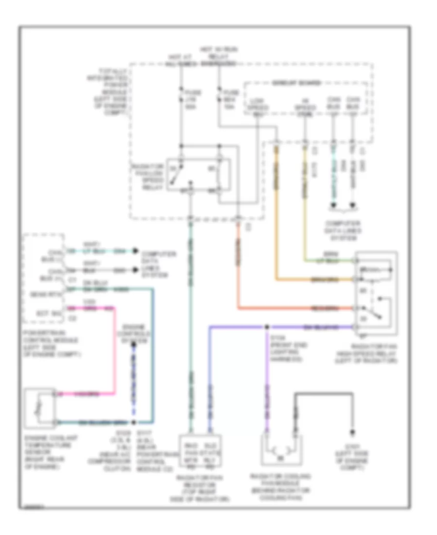 Cooling Fan Wiring Diagram for Chrysler Town  Country Limited 2010