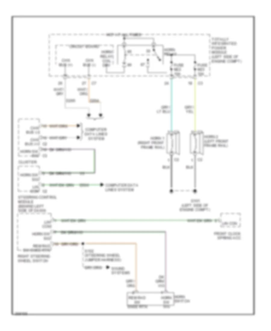Horn Wiring Diagram for Chrysler Town  Country Limited 2010