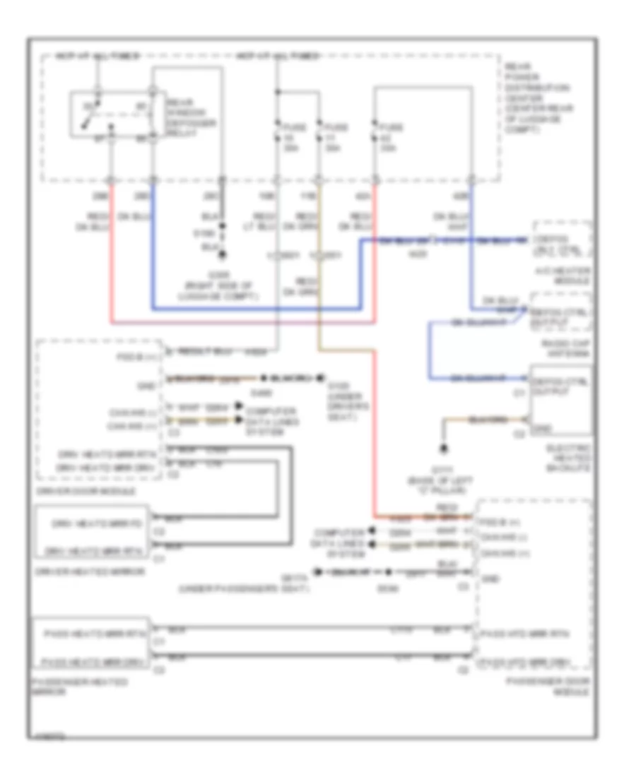 Defoggers Wiring Diagram for Chrysler 300 2014