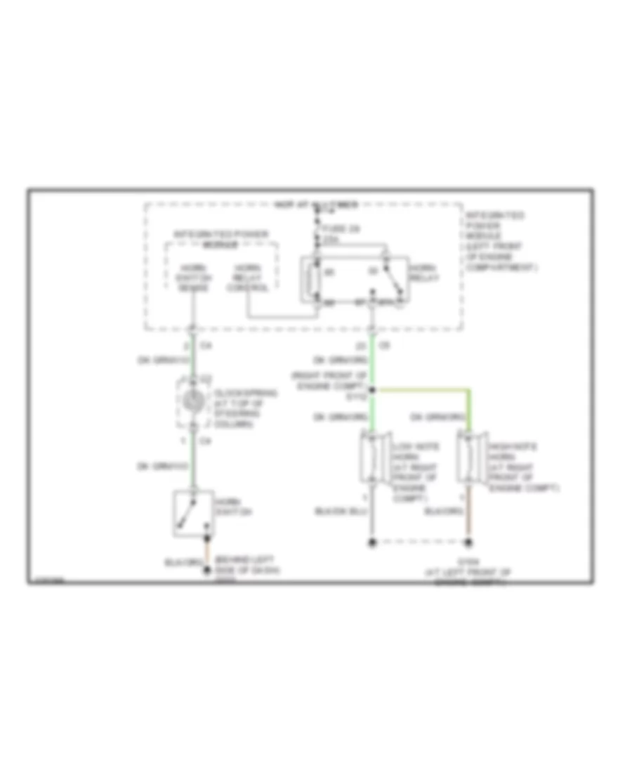 Horn Wiring Diagram for Chrysler Pacifica Touring 2006