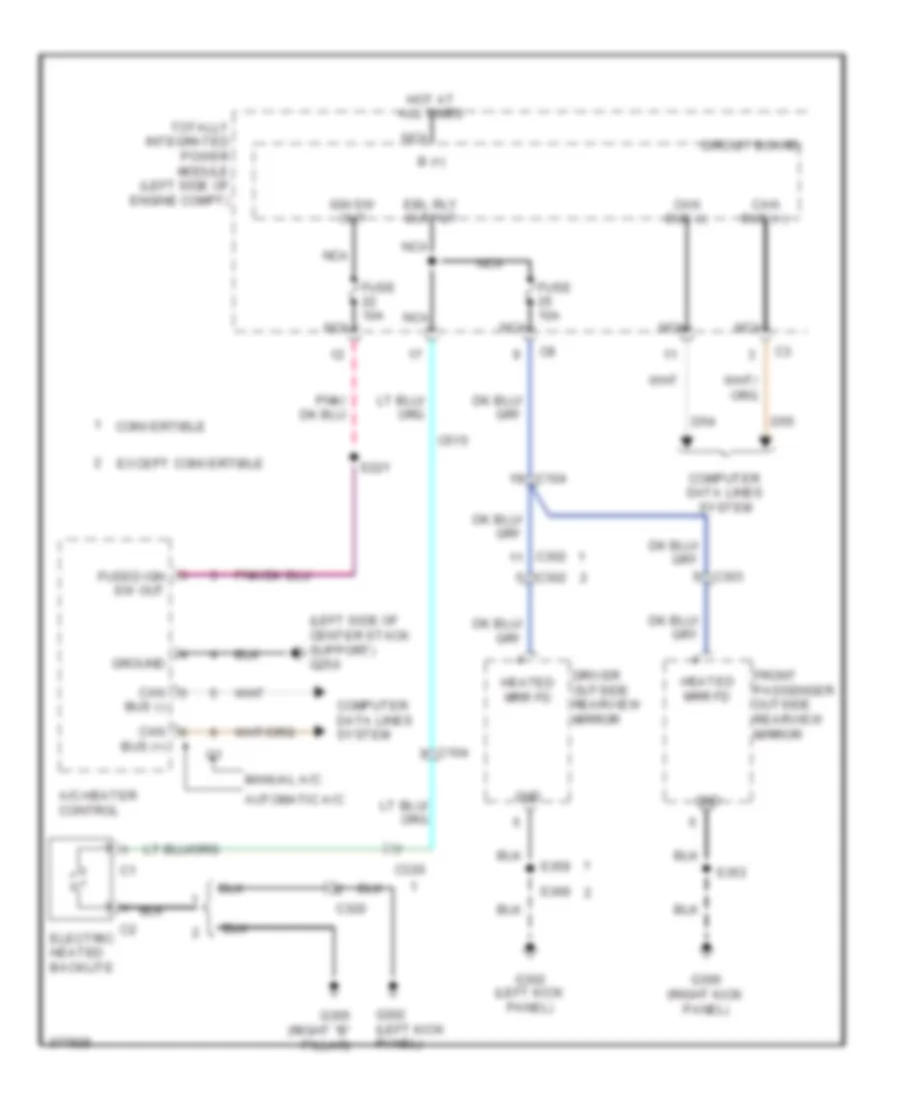 Defoggers Wiring Diagram for Chrysler 200 Limited 2011