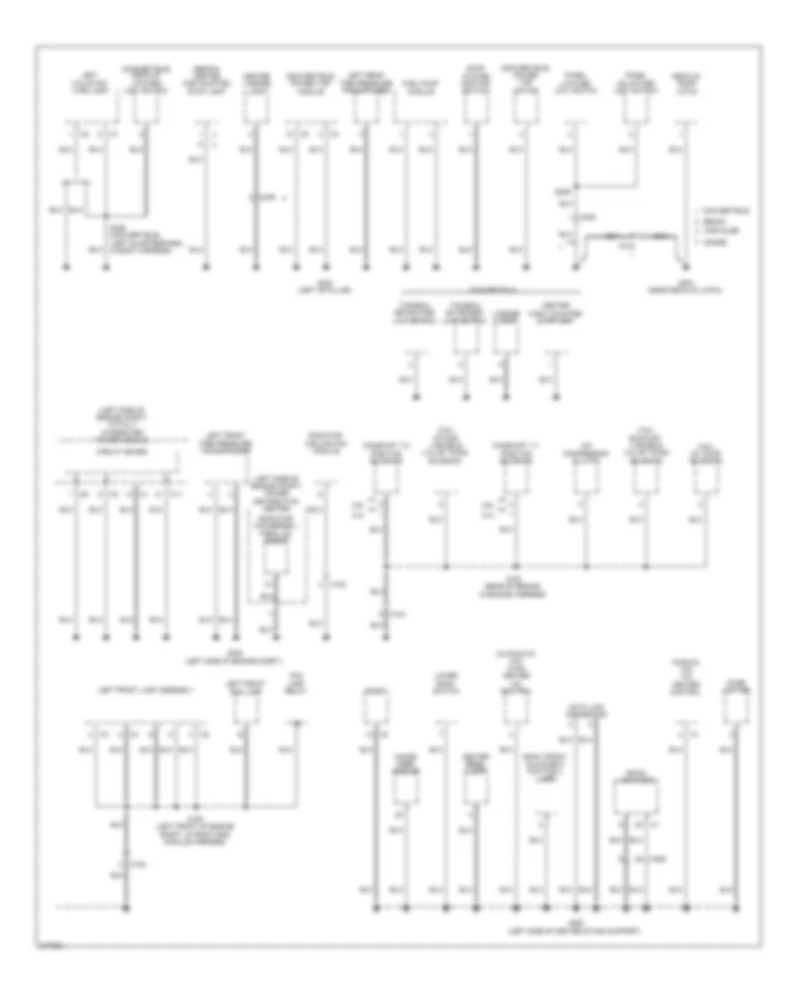 Ground Distribution Wiring Diagram (2 of 3) for Chrysler 200 Limited 2011