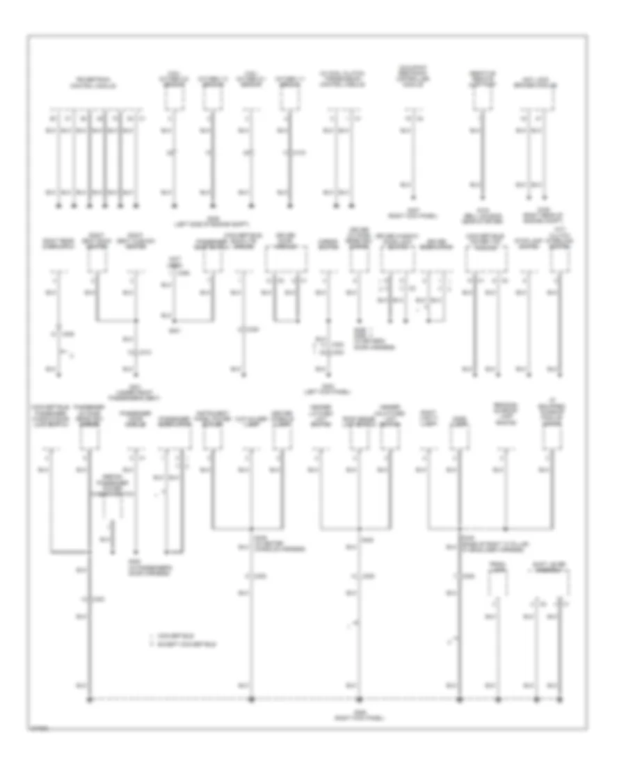 Ground Distribution Wiring Diagram 3 of 3 for Chrysler 200 Limited 2011