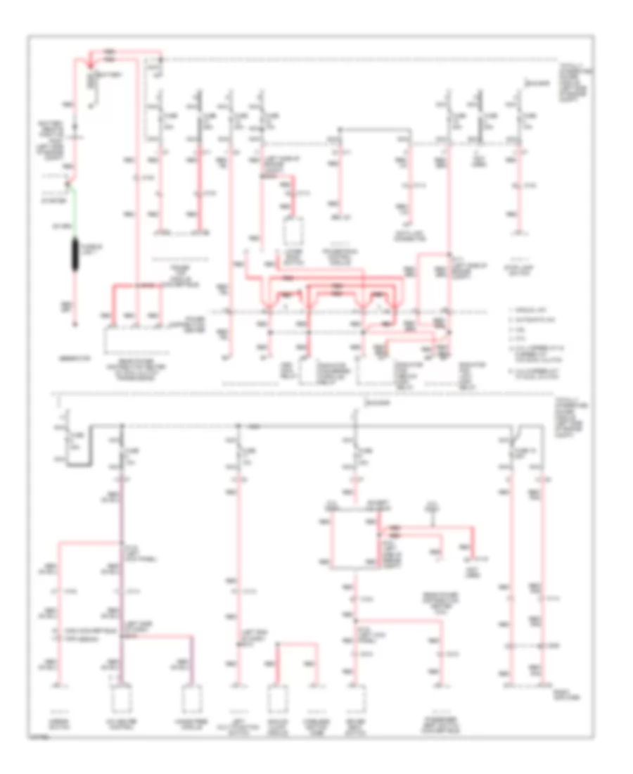 Power Distribution Wiring Diagram 1 of 3 for Chrysler 200 Limited 2011