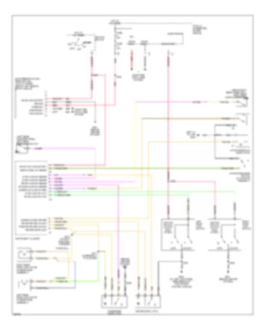 Anti-theft Wiring Diagram, Except Convertible for Chrysler PT Cruiser 2006