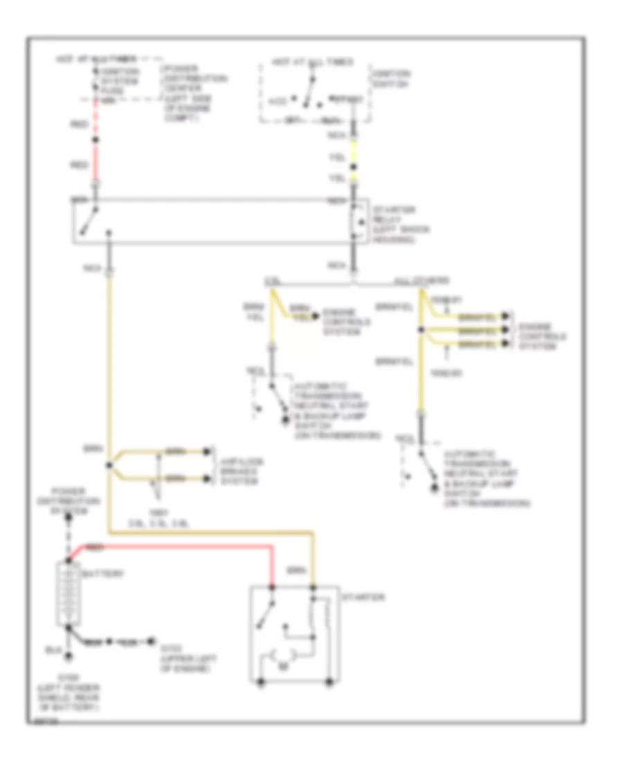 Starting Wiring Diagram for Chrysler Imperial 1990