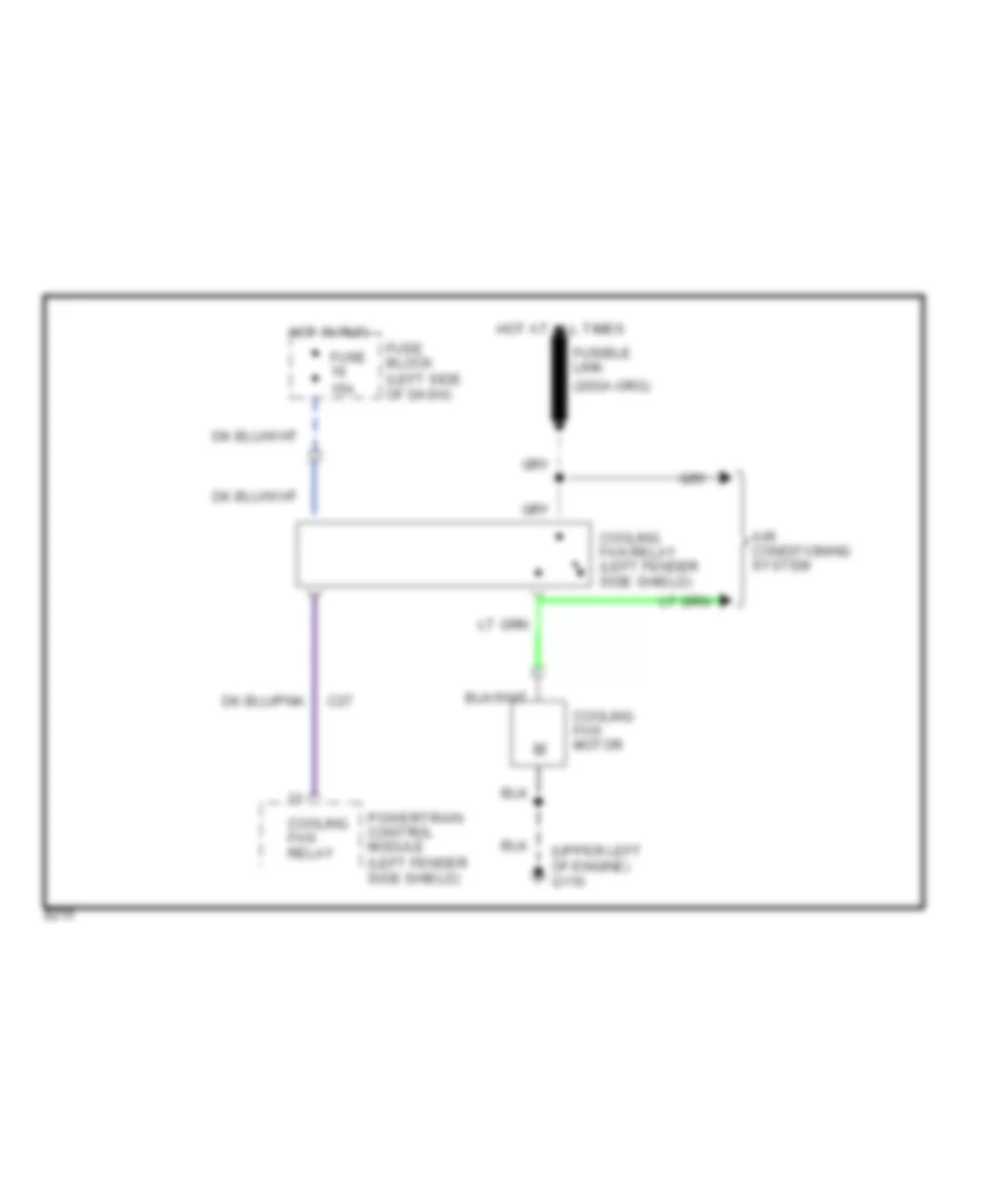 Cooling Fan Wiring Diagram for Chrysler LeBaron 1990