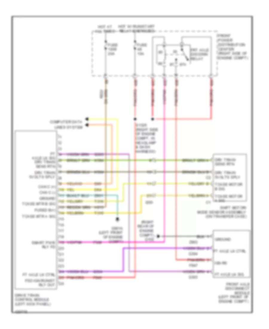 Transfer Case Wiring Diagram for Chrysler 300 SRT 8 2014