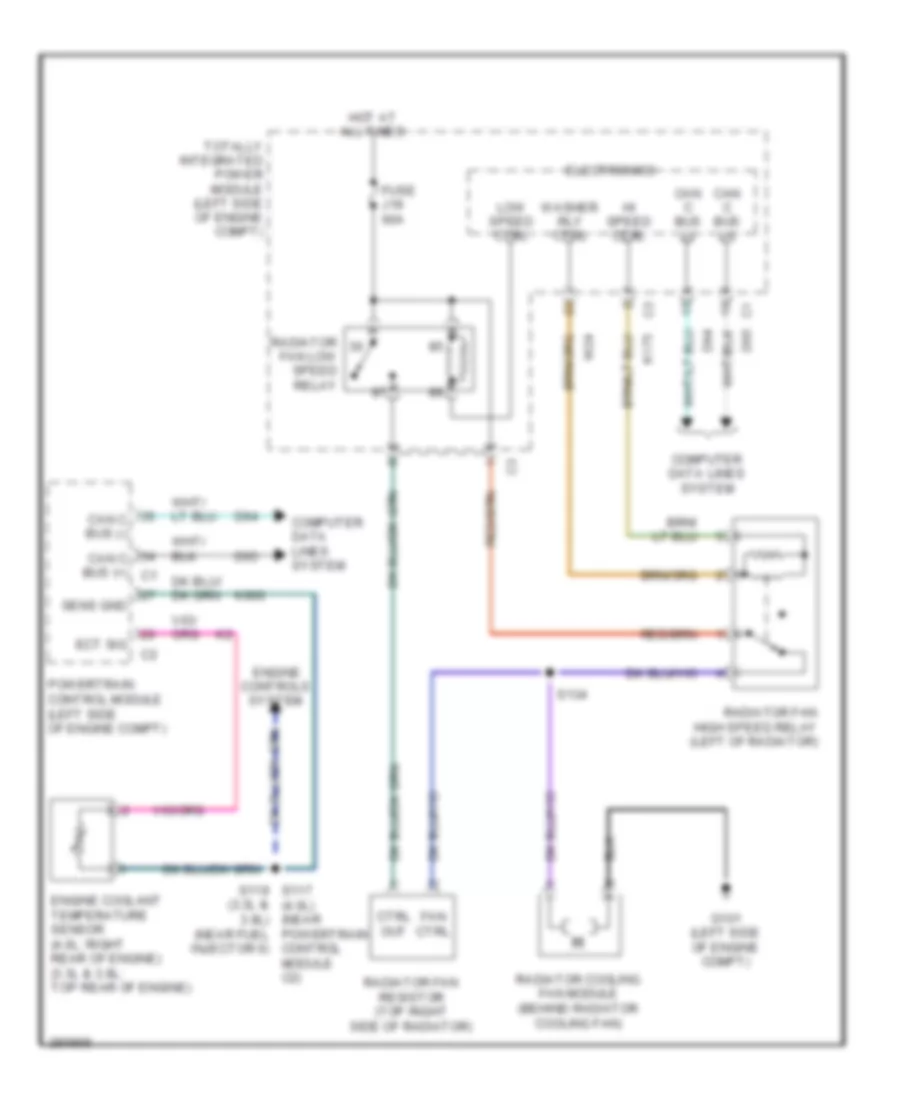Cooling Fan Wiring Diagram for Chrysler Town  Country Limited 2008