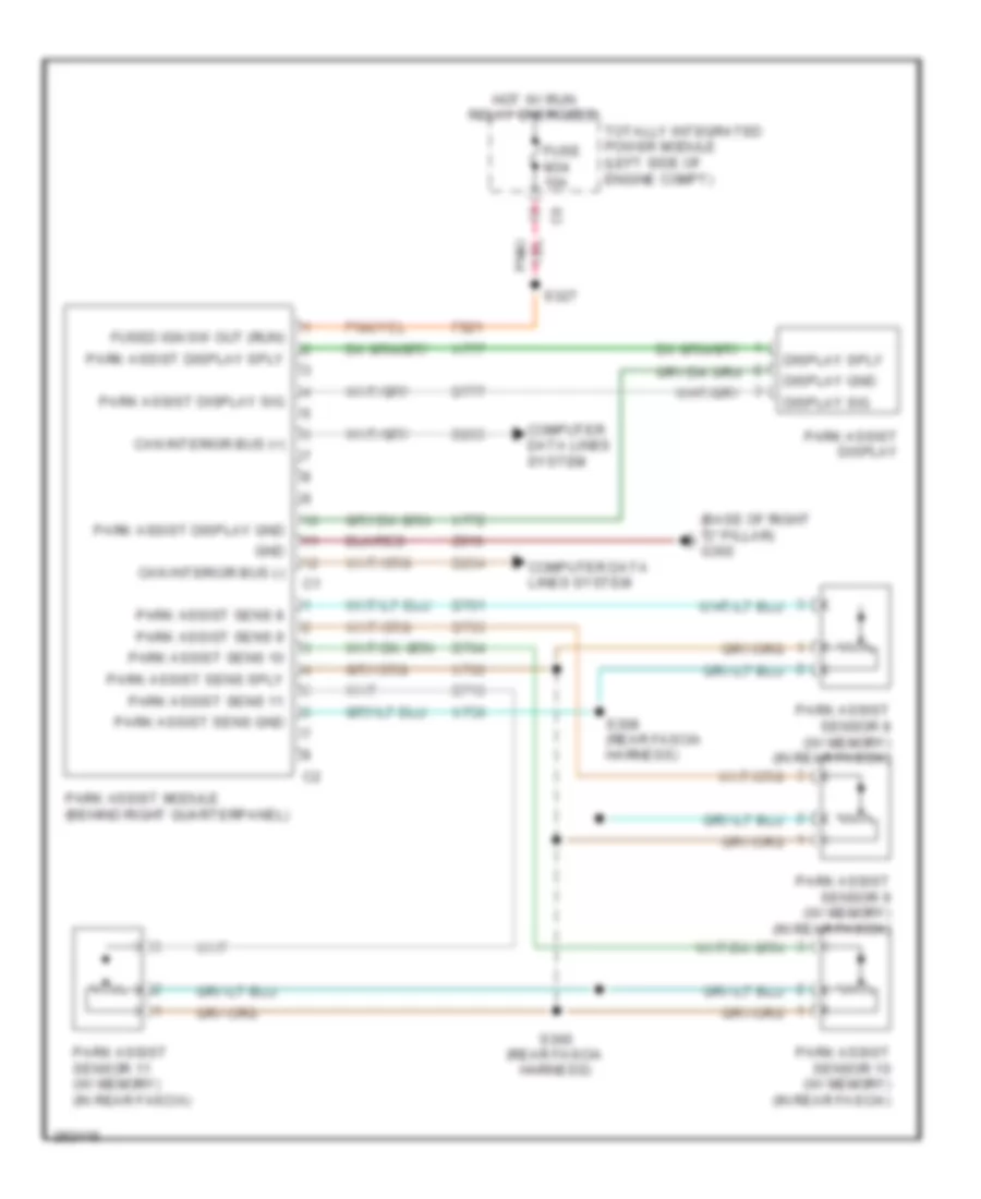 Parking Assistant Wiring Diagram for Chrysler Town  Country Limited 2008