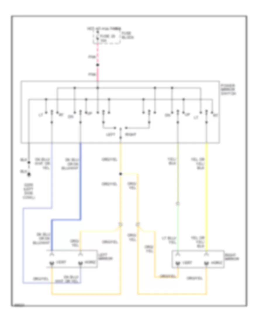 Power Mirror Wiring Diagram for Chrysler LeBaron GTC 1990