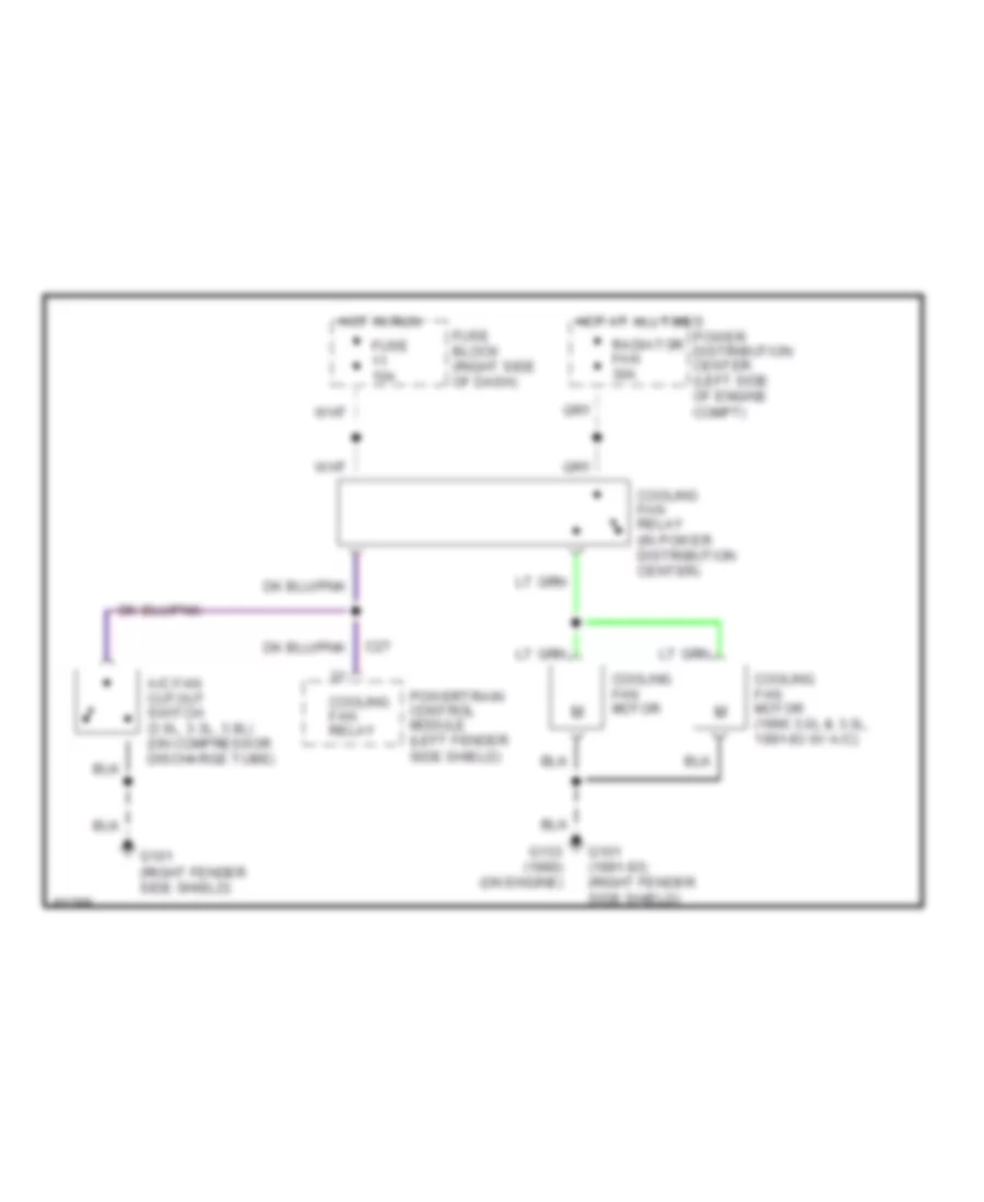 Cooling Fan Wiring Diagram for Chrysler New Yorker Fifth Avenue 1990