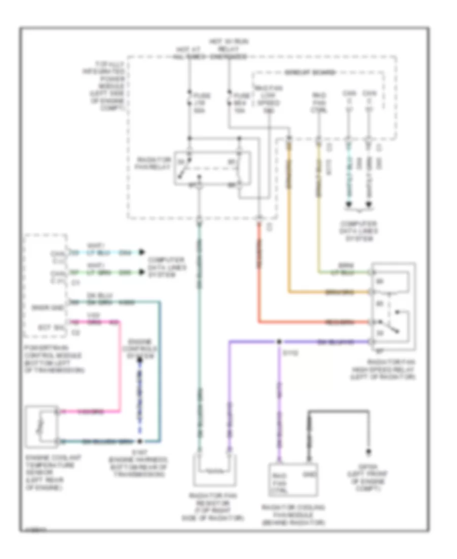 Cooling Fan Wiring Diagram for Chrysler Town  Country Limited 2014