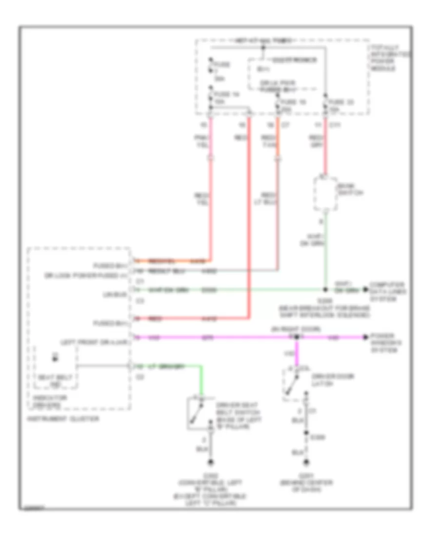 Warning Systems Wiring Diagram for Chrysler PT Cruiser Limited 2006