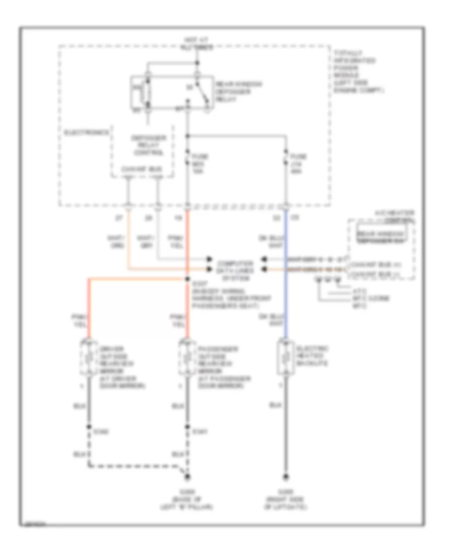 Defoggers Wiring Diagram for Chrysler Town  Country LX 2008
