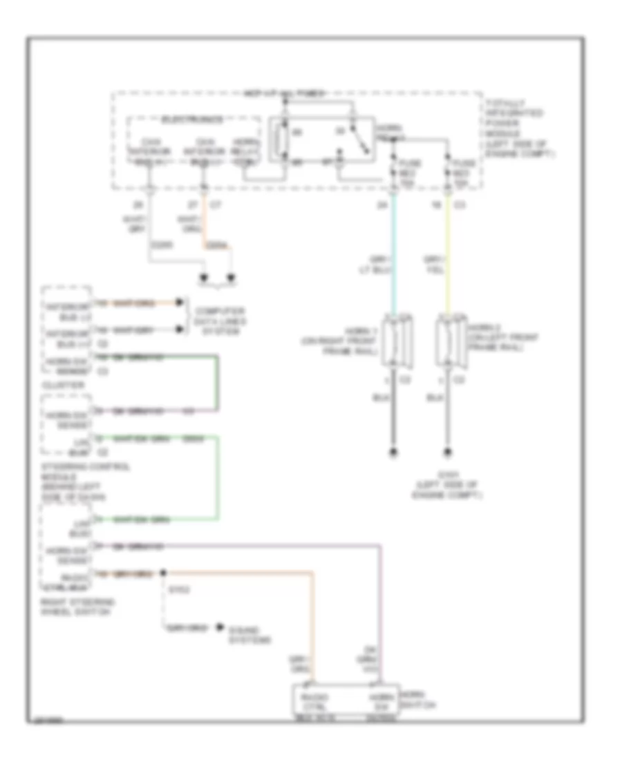 Horn Wiring Diagram for Chrysler Town  Country LX 2008