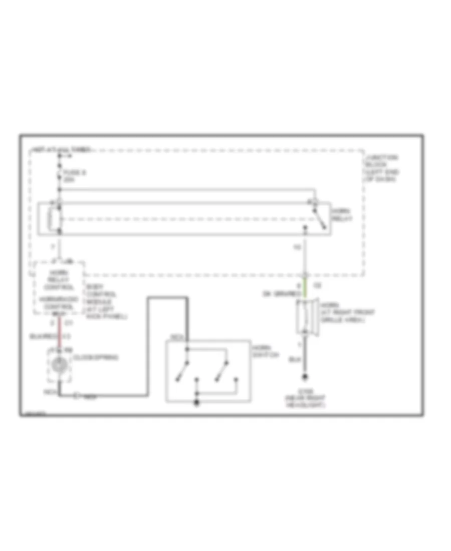 Horn Wiring Diagram for Chrysler Sebring LX 2004