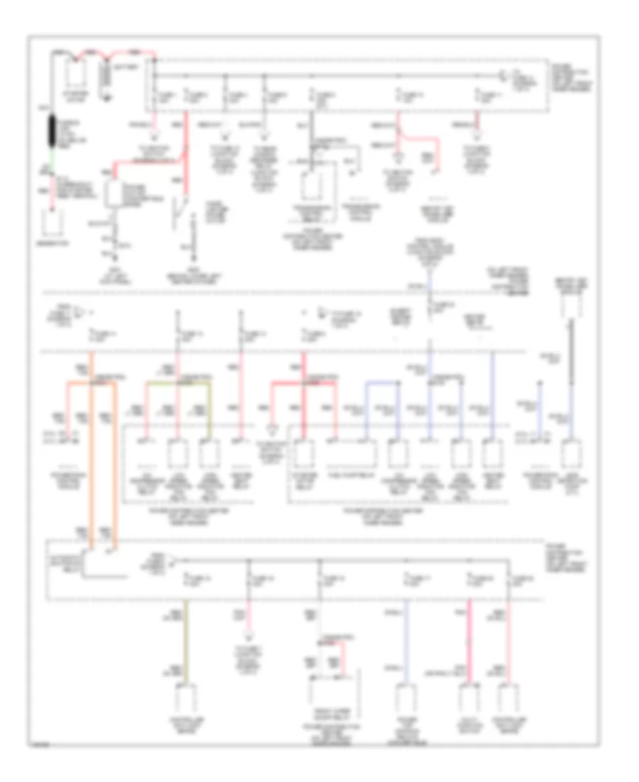 Power Distribution Wiring Diagram 1 of 4 for Chrysler Sebring LX 2004