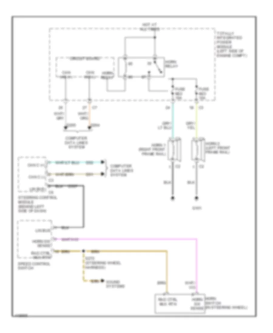 Horn Wiring Diagram for Chrysler Town  Country S 2014