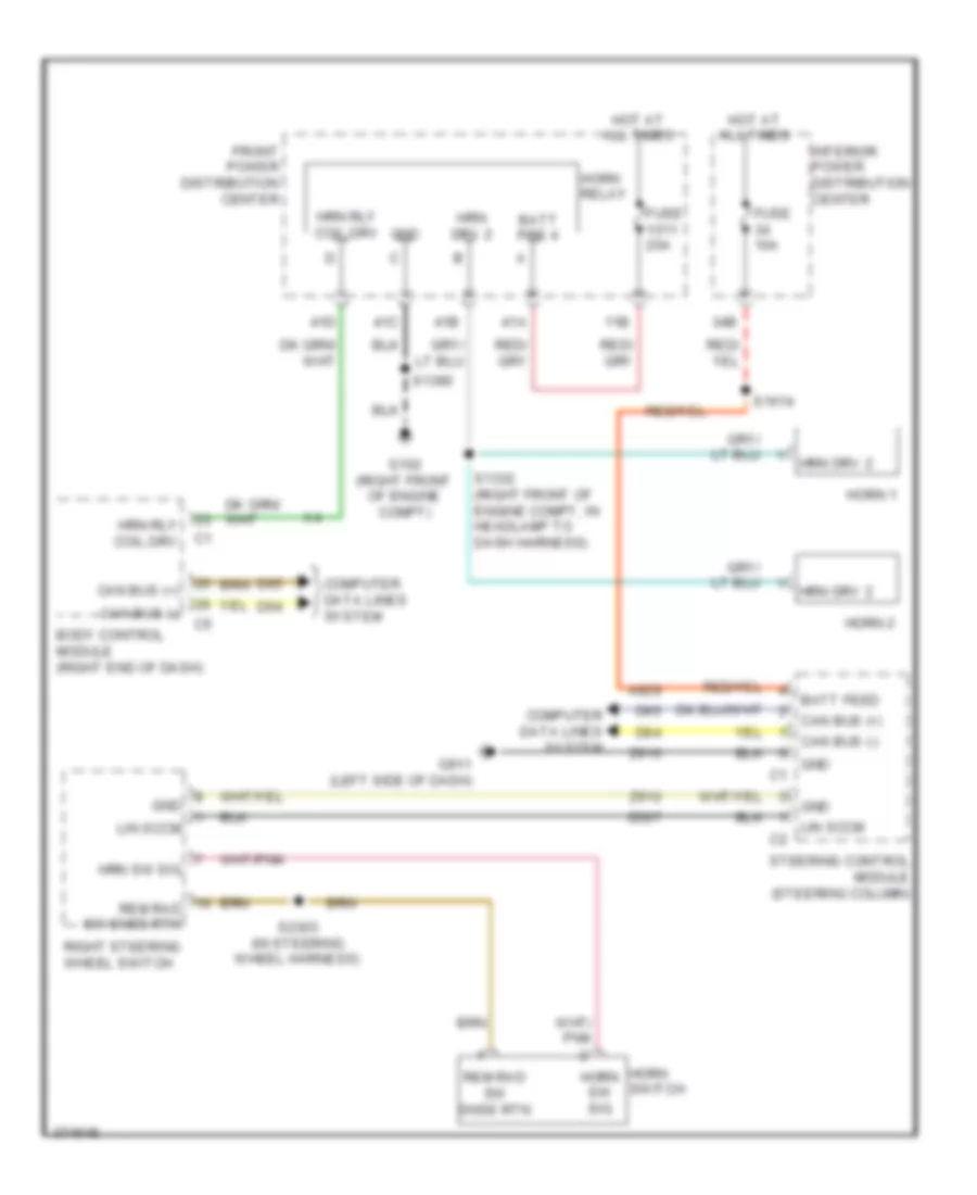 Horn Wiring Diagram for Chrysler 300 2011