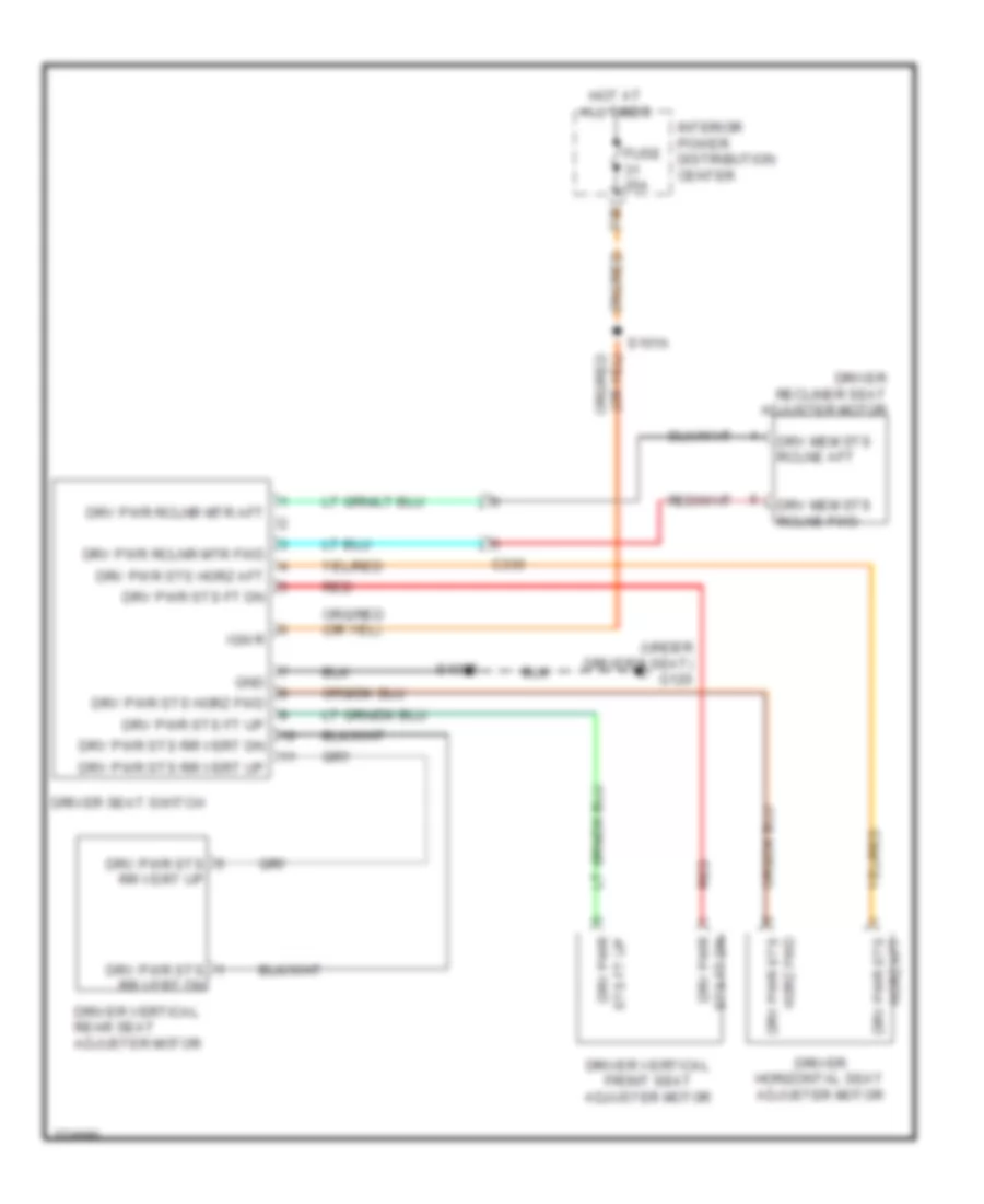 Driver Power Seat Wiring Diagram for Chrysler 300 2011