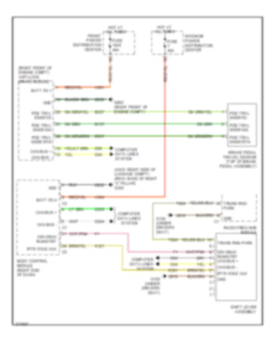 Shift Interlock Wiring Diagram for Chrysler 300 2011