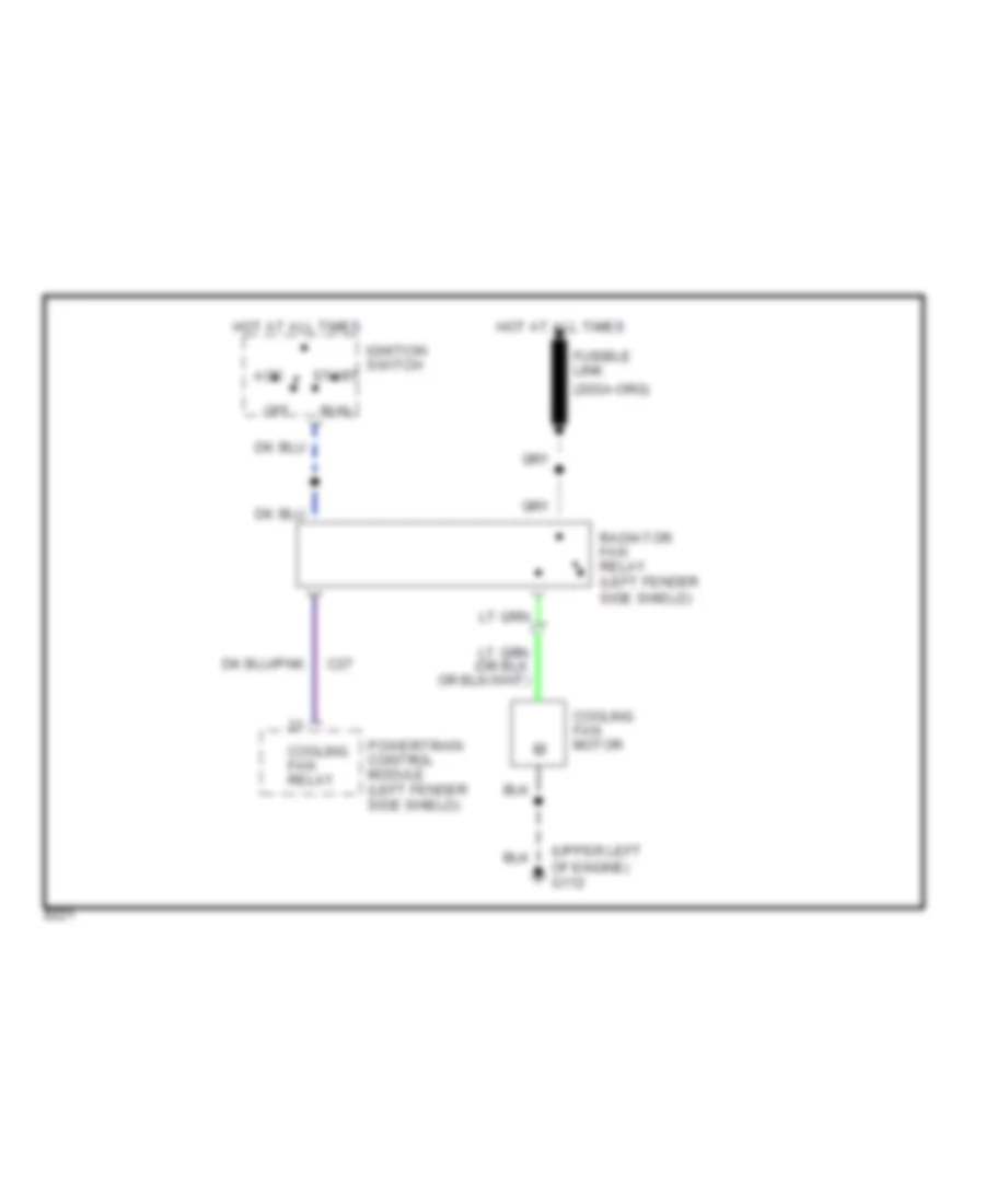 Cooling Fan Wiring Diagram for Chrysler Town  Country 1990