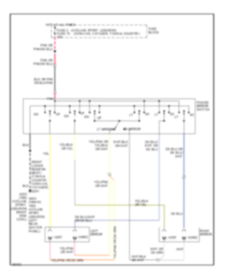 Power Mirror Wiring Diagram for Chrysler Town  Country 1990