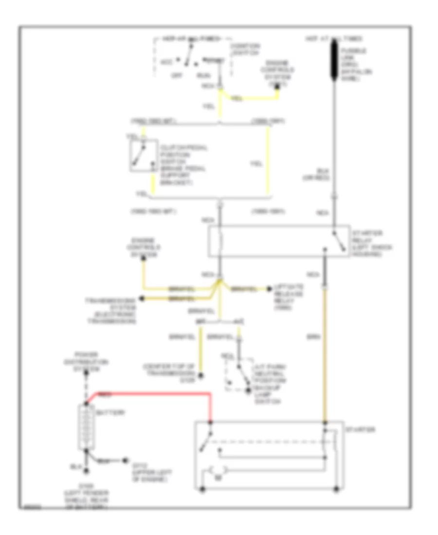Starting Wiring Diagram for Chrysler Town  Country 1990