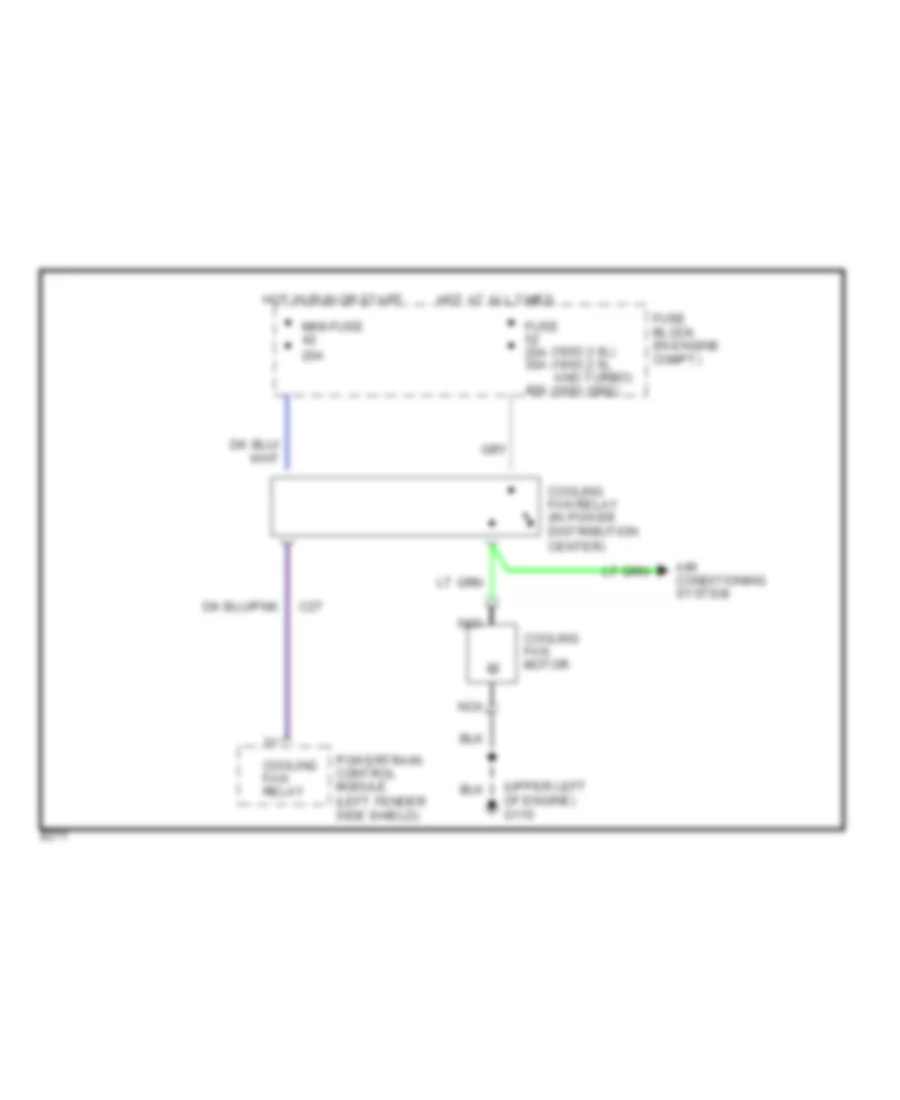 Cooling Fan Wiring Diagram for Chrysler LeBaron 1991