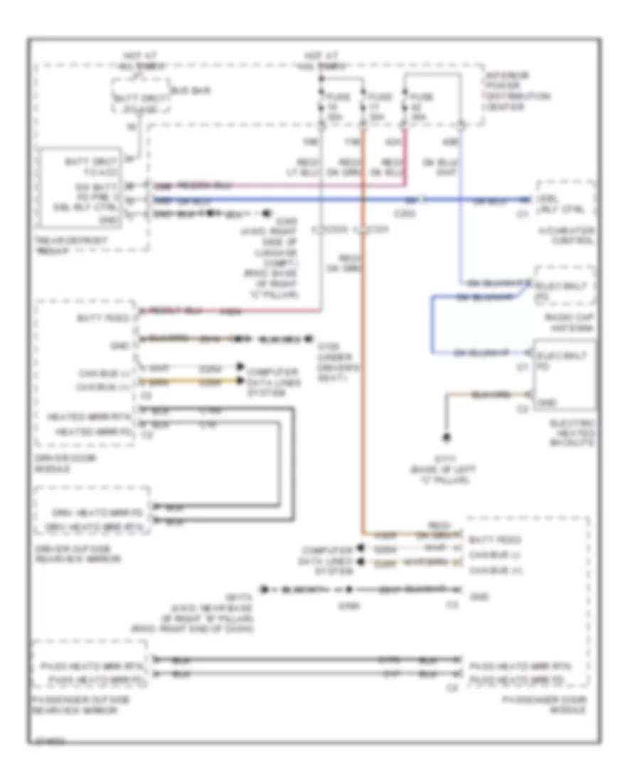 Defoggers Wiring Diagram for Chrysler 300 Limited 2011