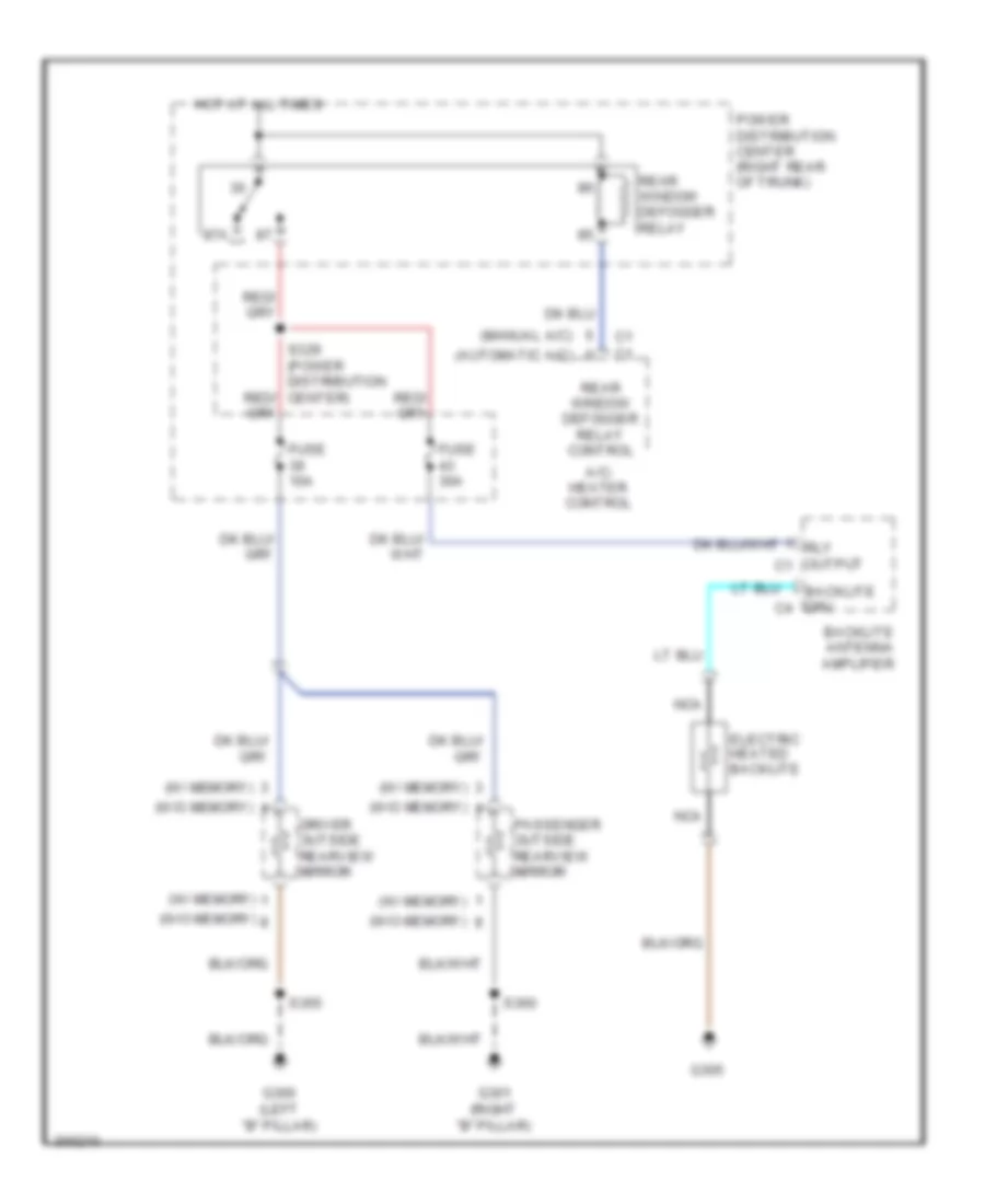 Defoggers Wiring Diagram for Chrysler 300 Limited 2009