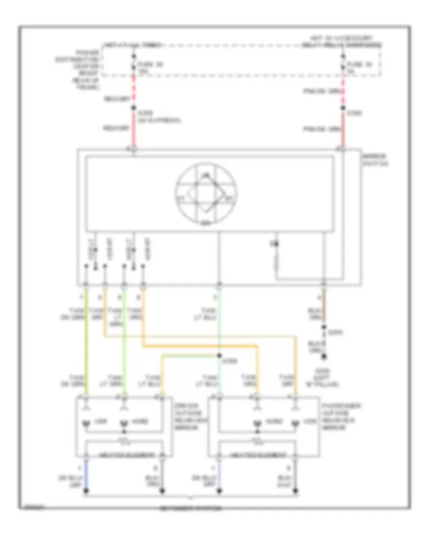 Power Mirrors Wiring Diagram for Chrysler 300 Limited 2009