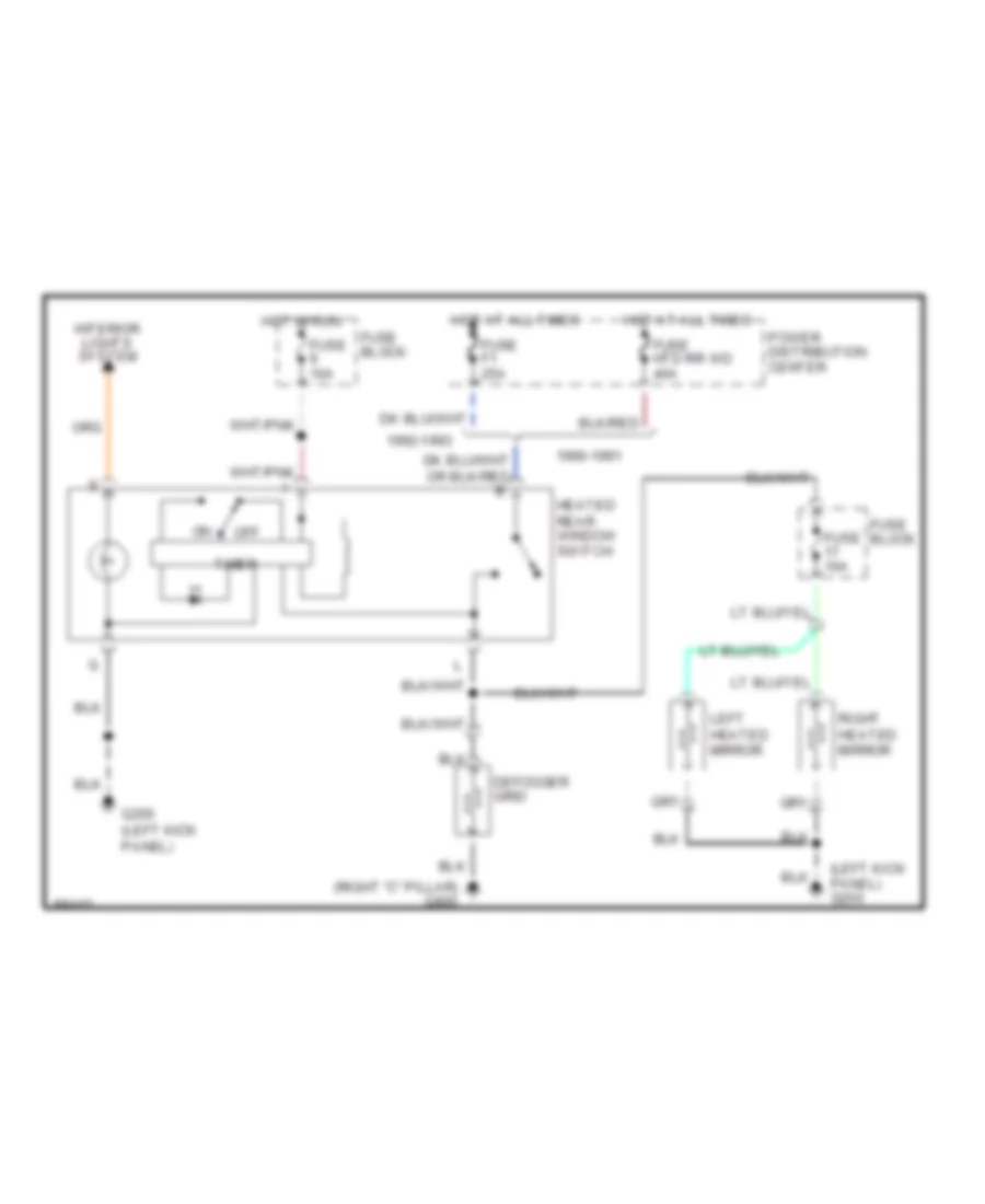 Defogger Wiring Diagram for Chrysler New Yorker Salon 1991