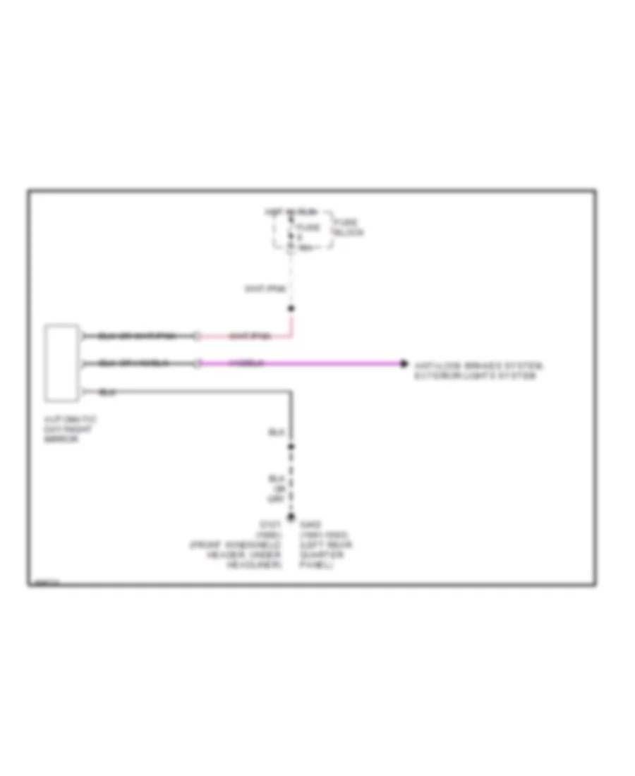 Automatic Day Night Mirror Wiring Diagram for Chrysler New Yorker Salon 1991