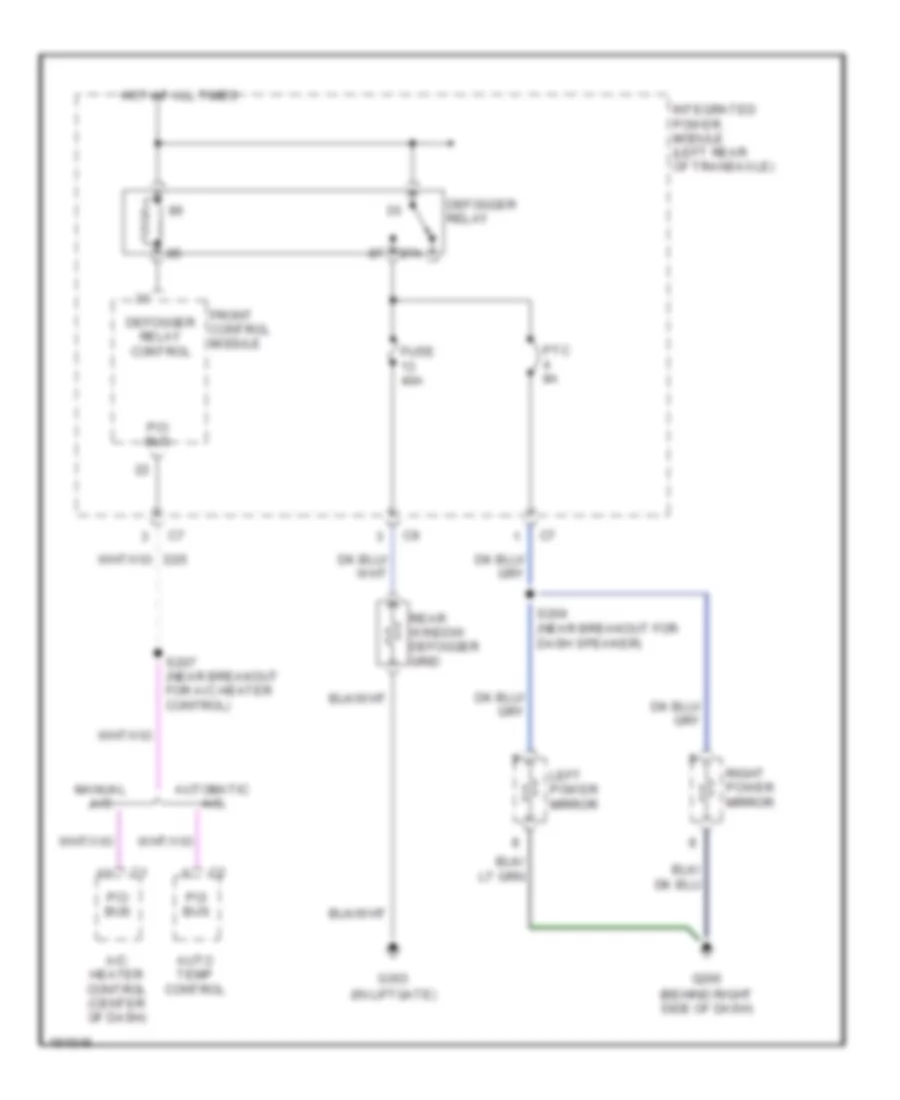Defoggers Wiring Diagram for Chrysler Town  Country 2004