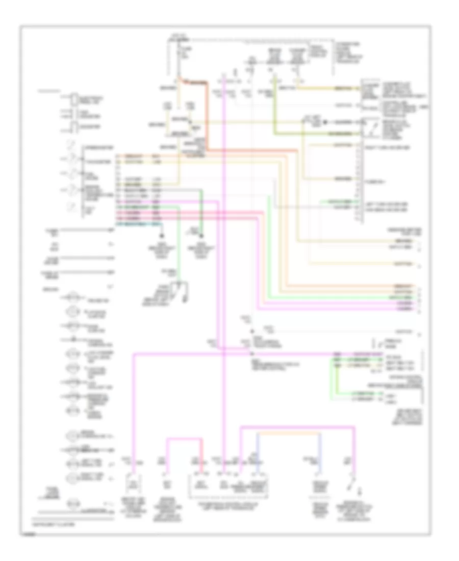 Instrument Cluster Wiring Diagram 1 of 2 for Chrysler Town  Country 2004