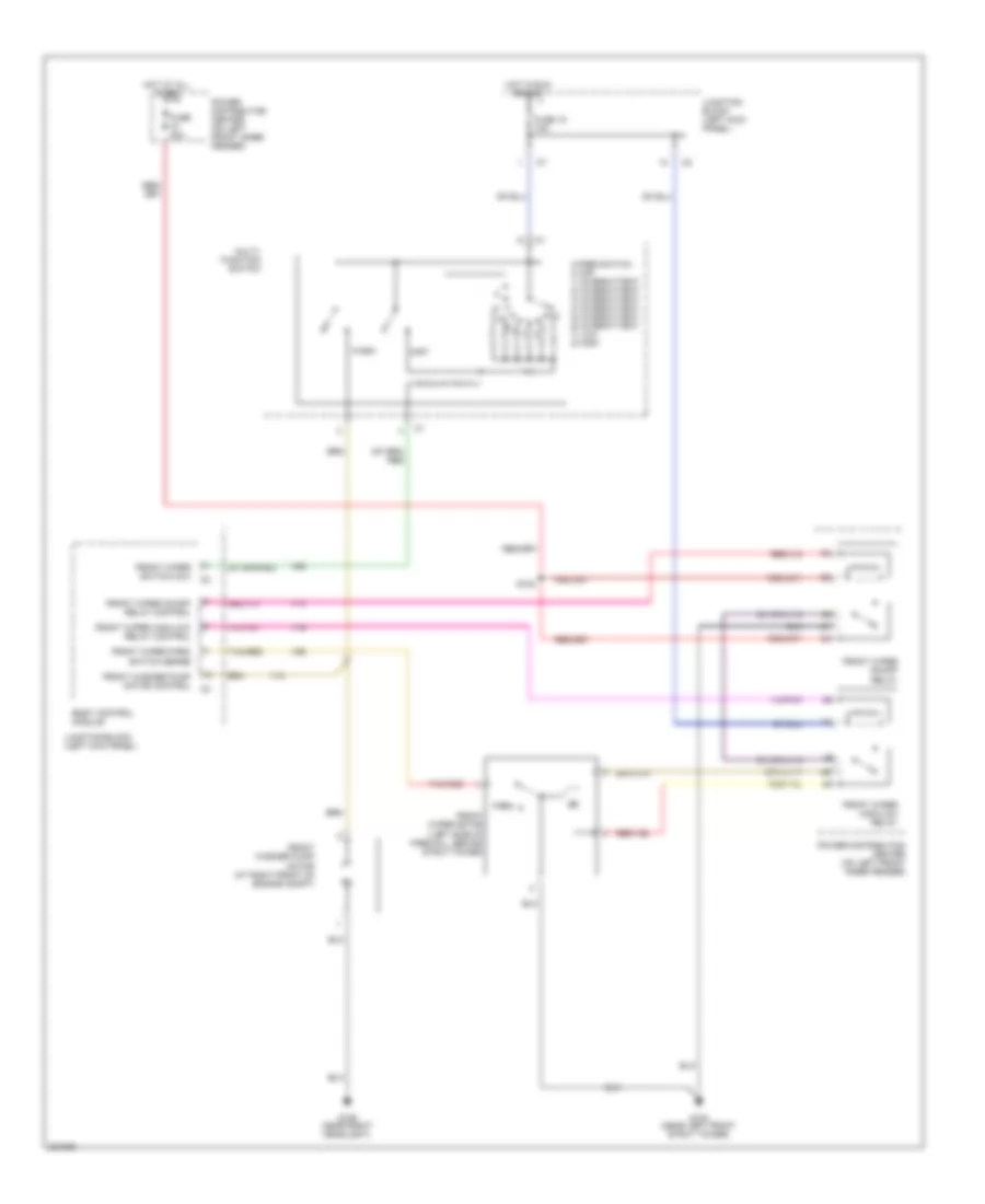 Электросхема стеклоочистителя, дворников и омывателя для Chrysler Sebring Limited 2006