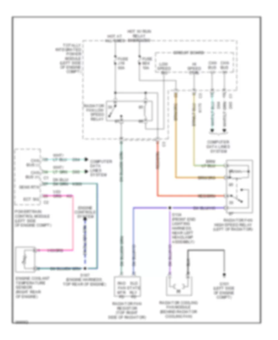 Cooling Fan Wiring Diagram for Chrysler Town  Country Limited 2011