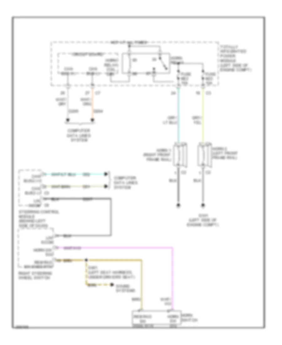 Horn Wiring Diagram for Chrysler Town  Country Limited 2011