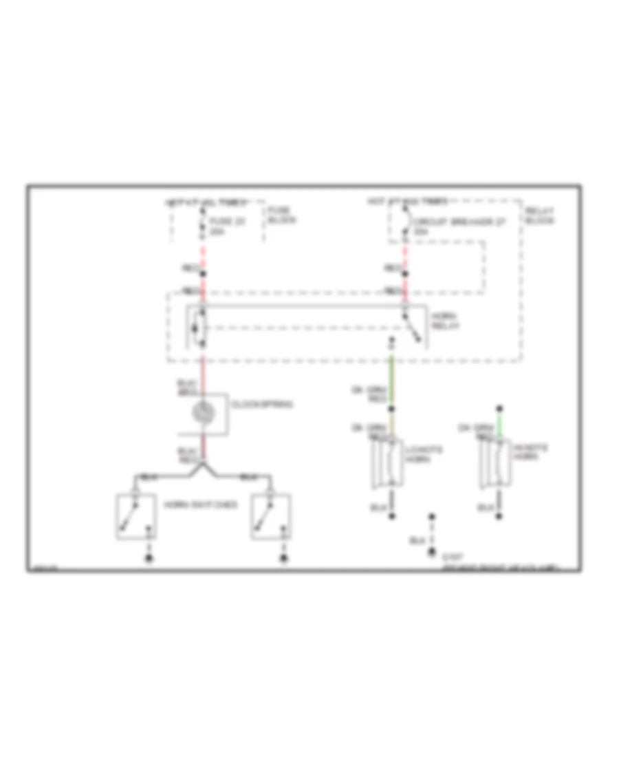 Horn Wiring Diagram for Chrysler Town  Country 1991