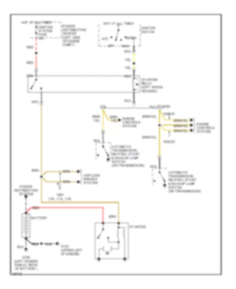 Starting Wiring Diagram for Chrysler Imperial 1992