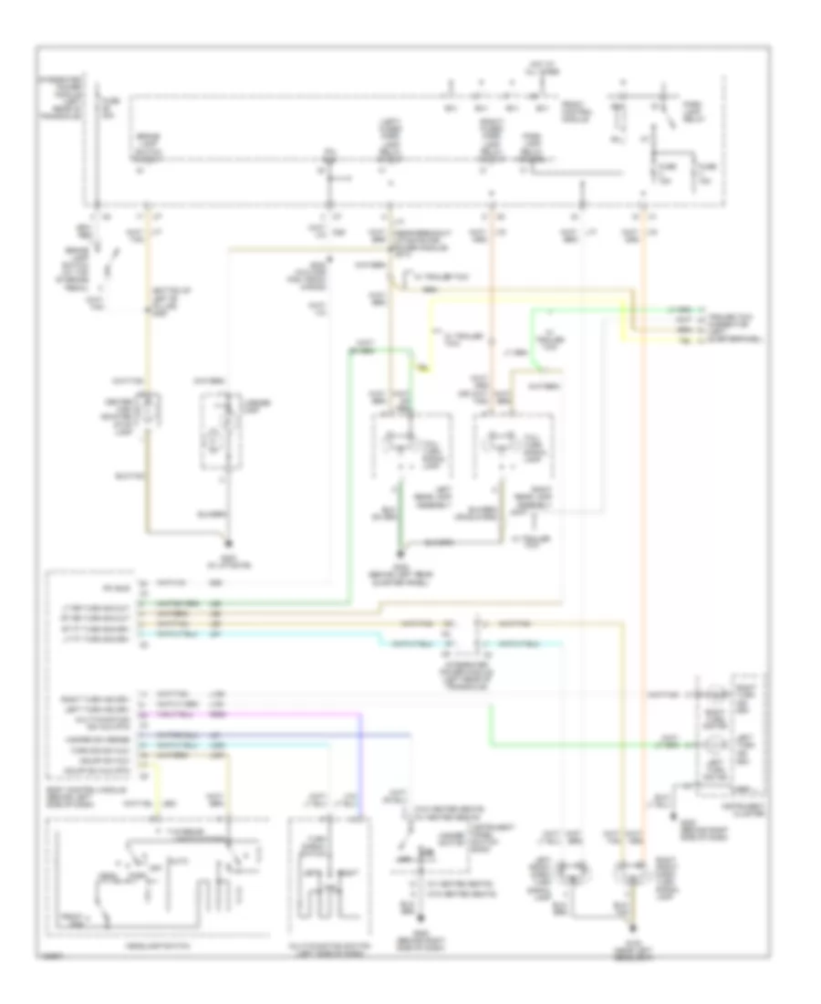 Exterior Lamps Wiring Diagram for Chrysler Town  Country EX 2004