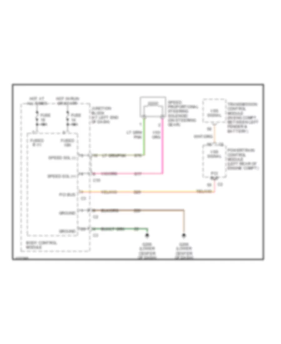 Electronic Power Steering Wiring Diagram for Chrysler 300M 2000