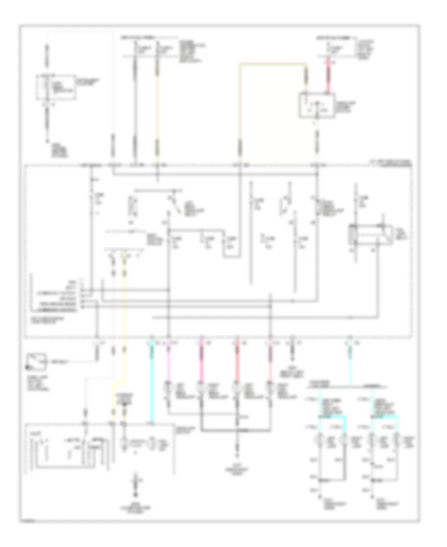 Headlight Wiring Diagram with DRL for Chrysler 300M 2000