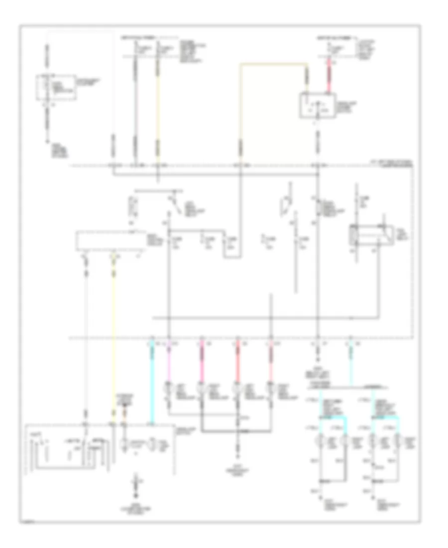 Headlight Wiring Diagram without DRL for Chrysler 300M 2000