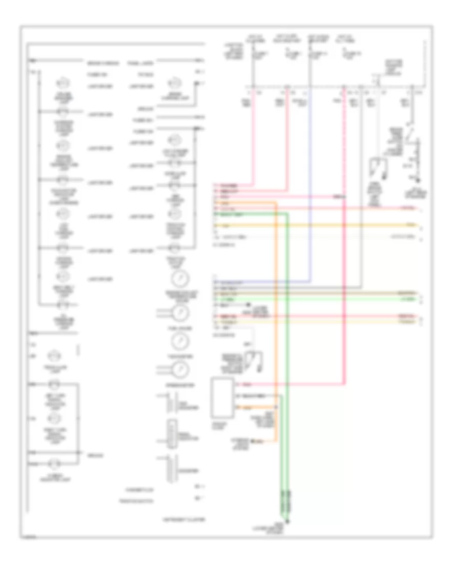 Instrument Cluster Wiring Diagram 1 of 2 for Chrysler 300M 2000