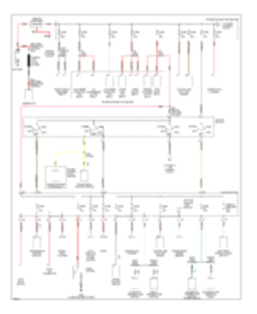 Power Distribution Wiring Diagram 1 of 3 for Chrysler 300M 2000