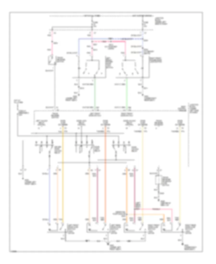 Power Door Lock Wiring Diagram for Chrysler 300M 2000