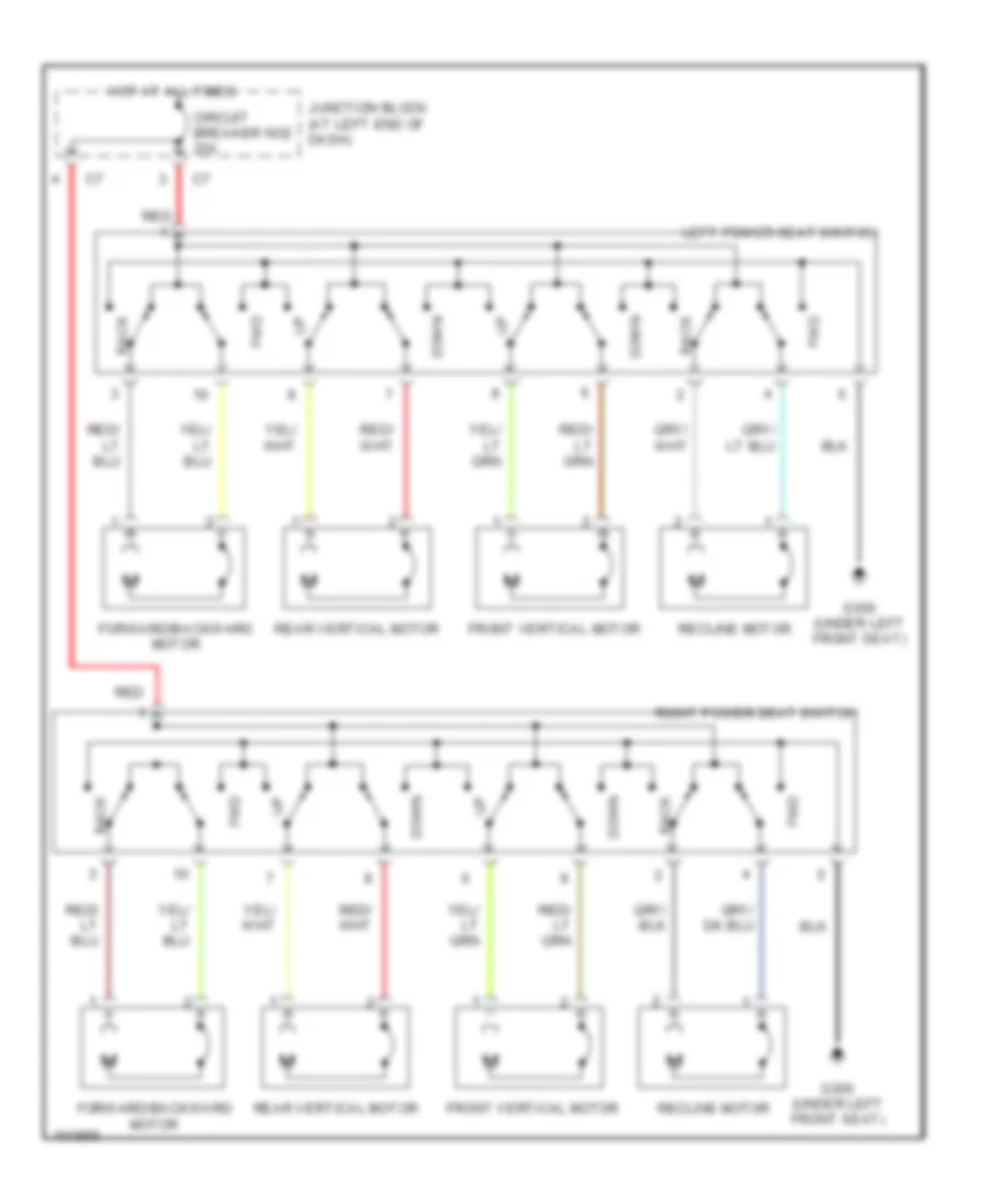 Power Seat Wiring Diagrams for Chrysler 300M 2000